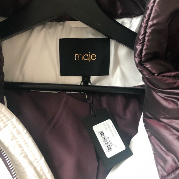 Maje Cropped Bi-color Winter Jacket - Picture 9 of 14